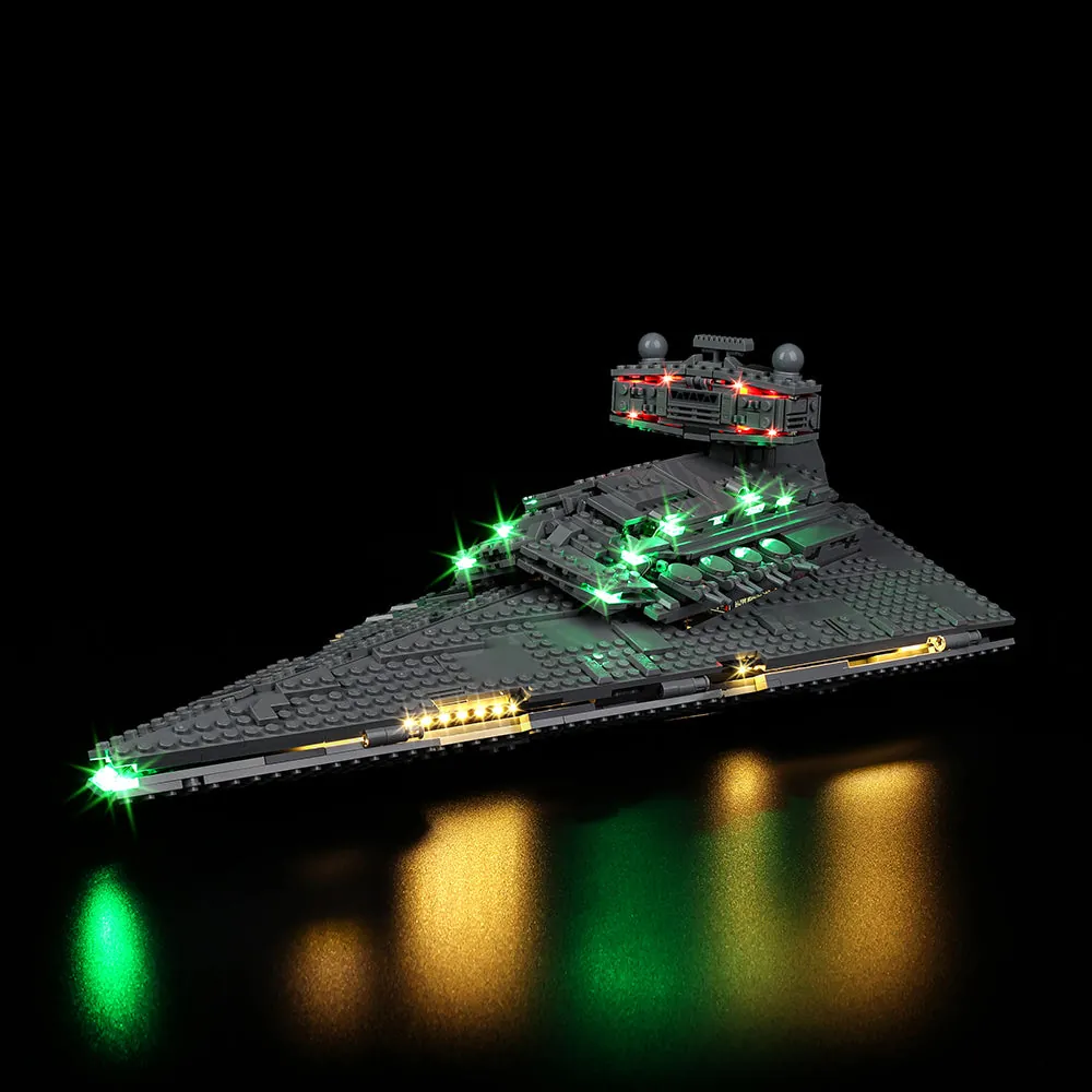 Game of Bricks LED kit for LEGO Imperial Star Destroyer 75394 with expansion boards visible