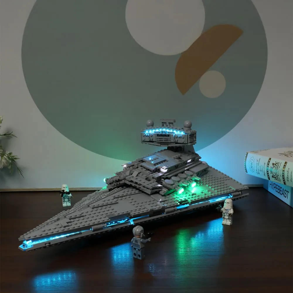 Lightailing kit illuminating engines and interior of the Imperial Star Destroyer