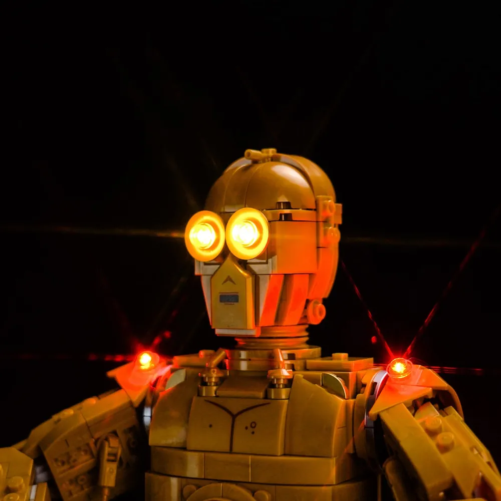 Classic version of BrickBling LED kit for LEGO Star Wars C-3PO