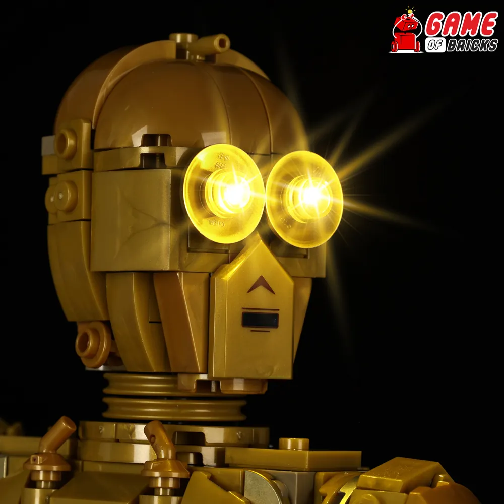 Standard gauge wiring in Game of Bricks LED kit for C-3PO 75398