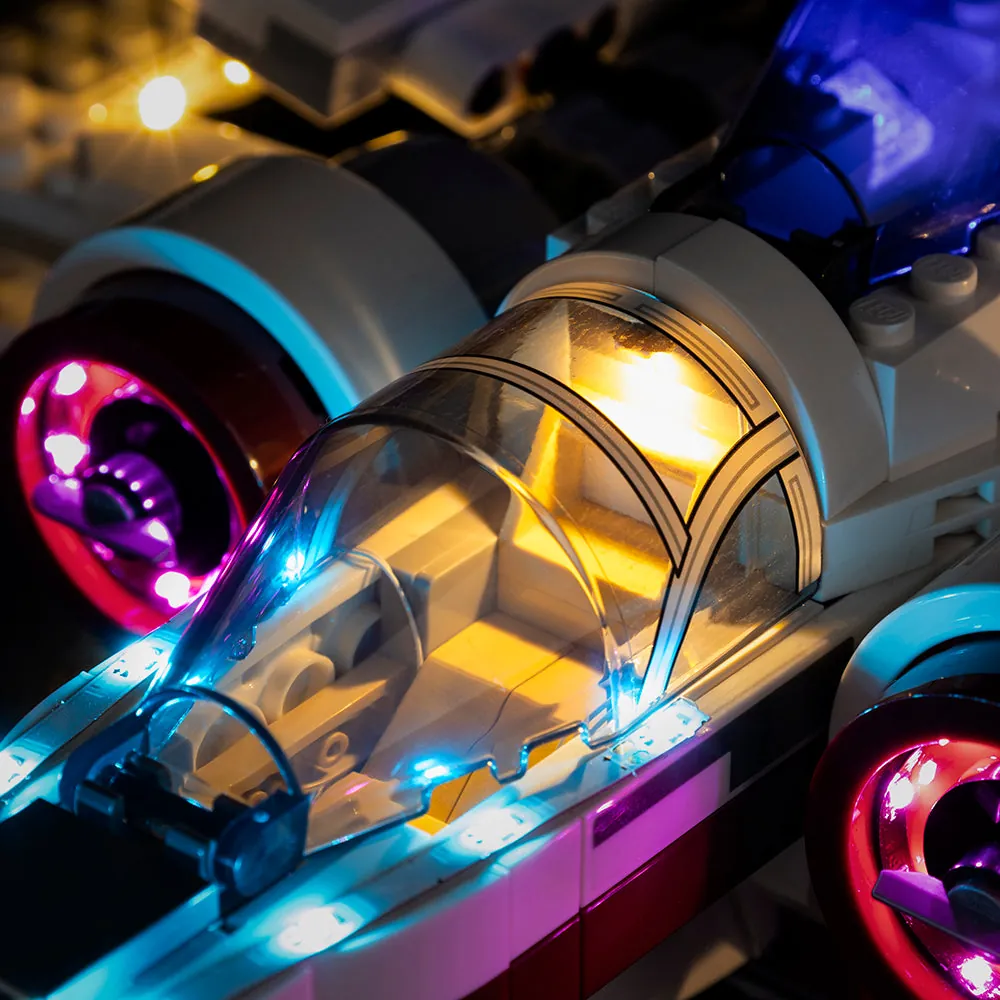 Classic and remote variants of Game of Bricks lighting for LEGO Star Wars ARC-170