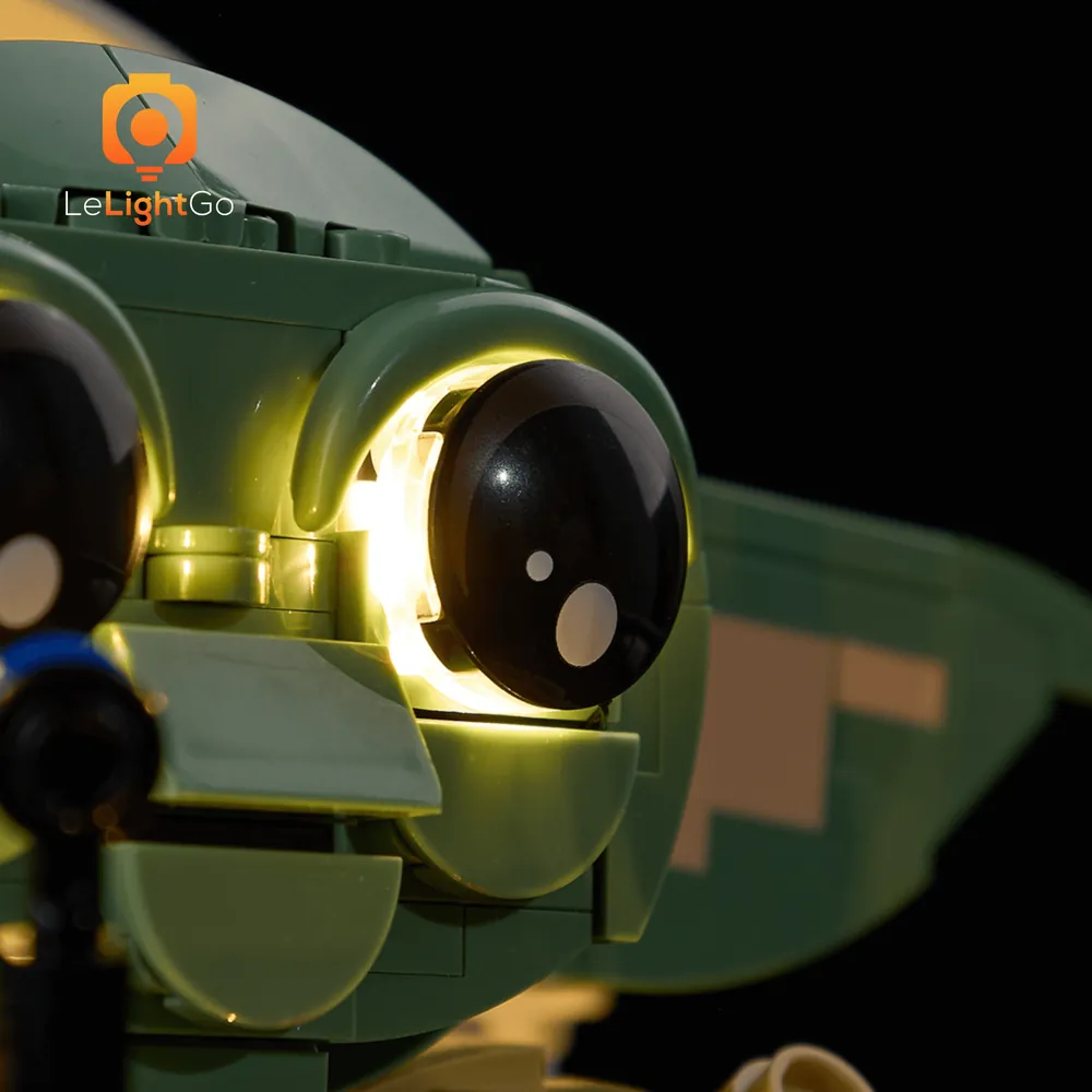 LeLightGo micro-LED wiring inside LEGO Grogu pram