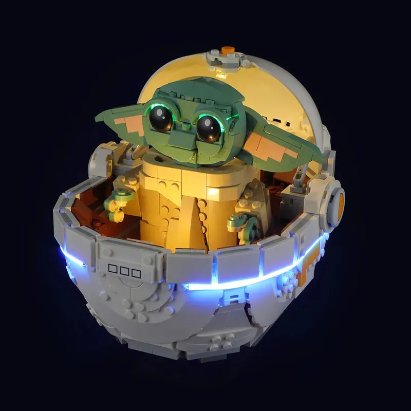 LEGO Grogu 75403 with Lightailing lights underglow