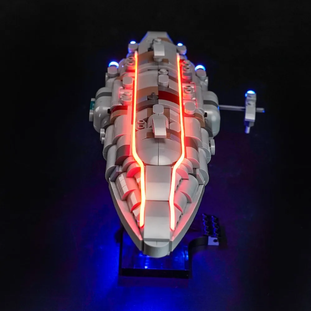 BrickBling LED installation on LEGO 75405 with remote control