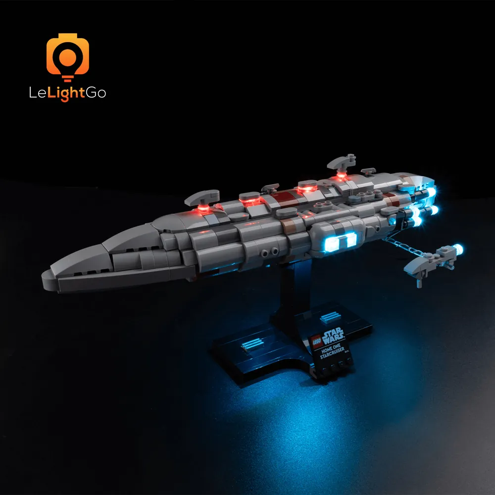 LeLightGo LED kit for LEGO Home One Starcruiser 75405 with micro LEDs