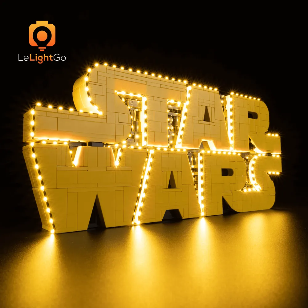 LeLightGo LED kit for LEGO Star Wars Logo 75407 casting a uniform glow