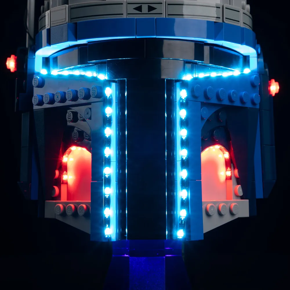 Jango Fett Helmet with Standard variant lights from Game of Bricks