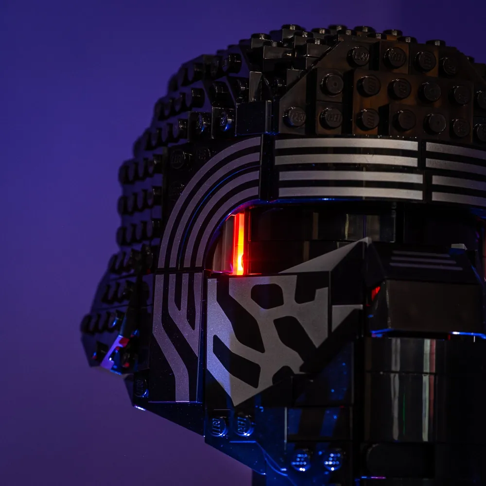 High-end LED lighting for LEGO Star Wars Kylo Ren Helmet