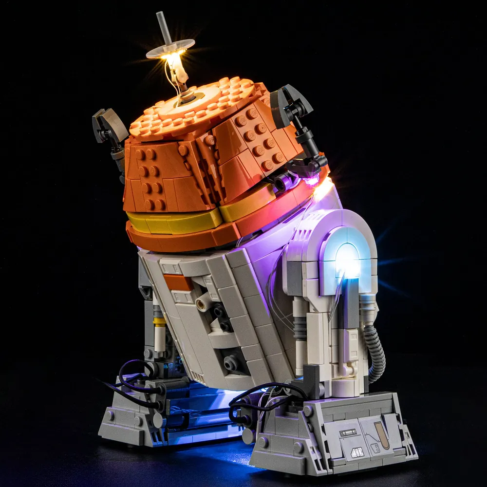 Lightailing lighting zones on Chopper astromech model