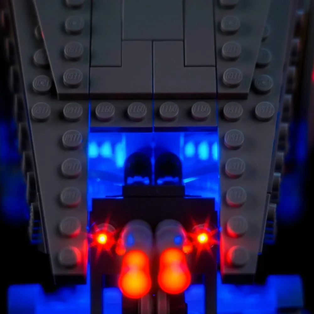 Remote control variant of BrickBling kit for LEGO Star Wars AT-ST Walker