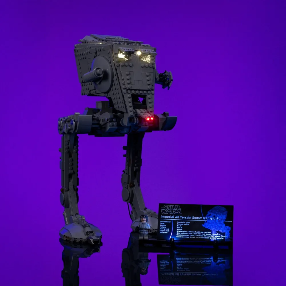 LightMyBricks LED kit for LEGO AT-ST Walker 75417 with full illumination