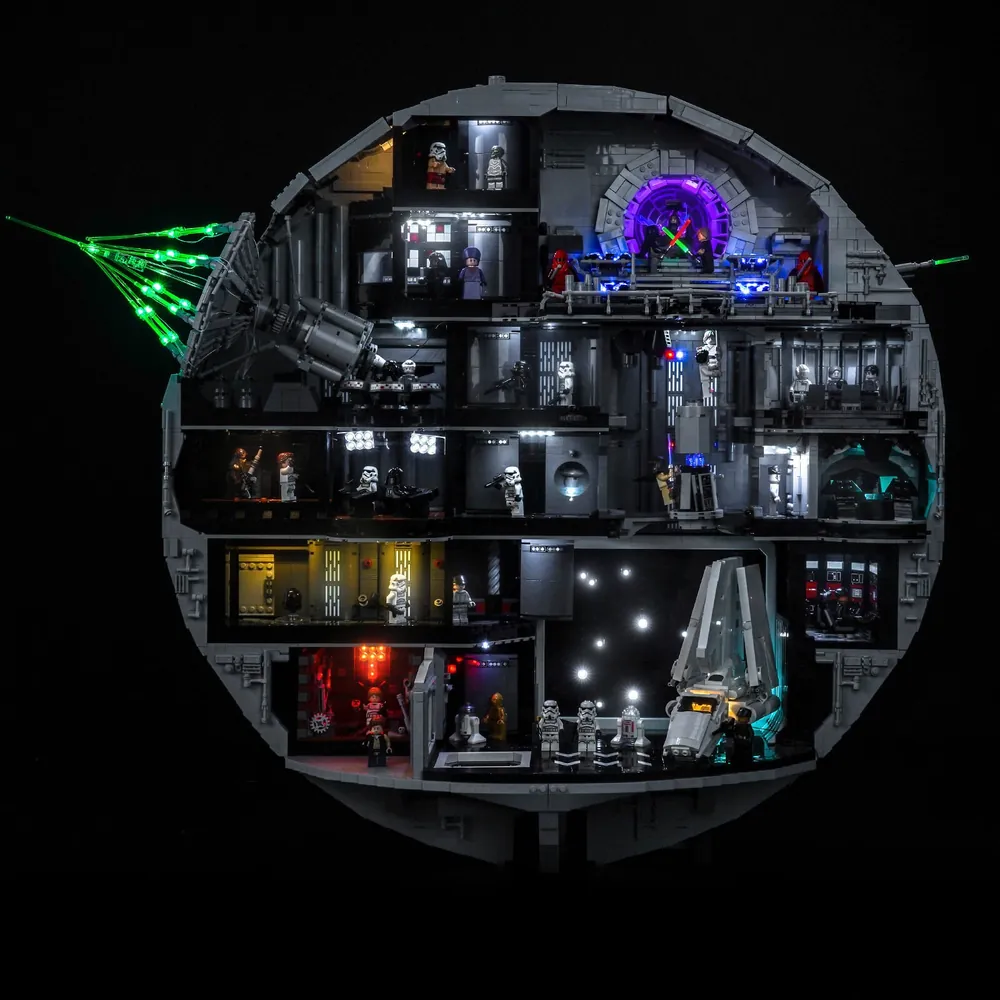 BrickBling LED kit for LEGO Death Star 75419 with modular micro-LEDs