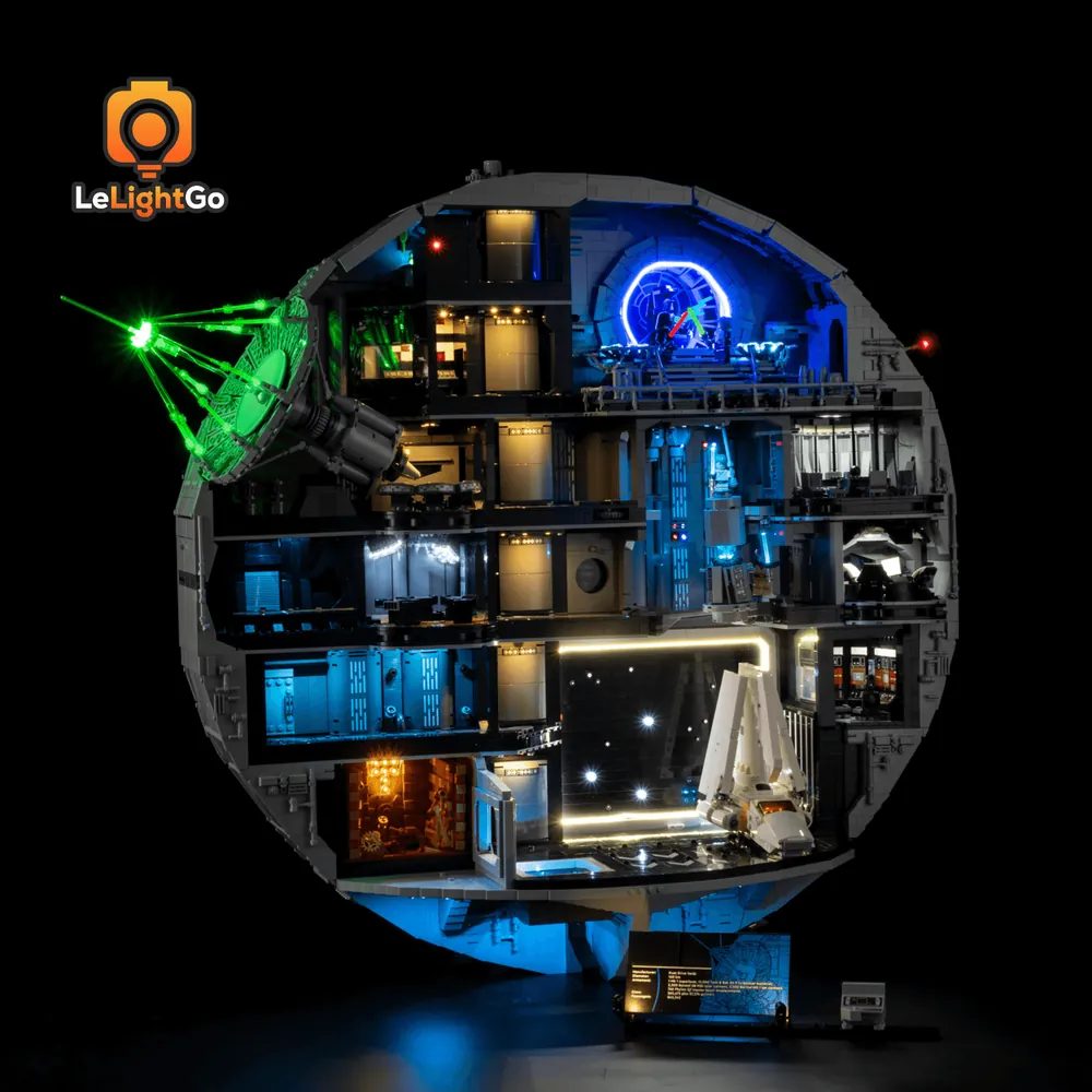 LeLightGo LED kit for LEGO Death Star 75419 with micro-LEDs