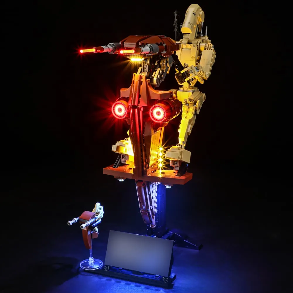 Lightailing LED kit for LEGO 75428 Battle Droid with STAP featuring integrated harness