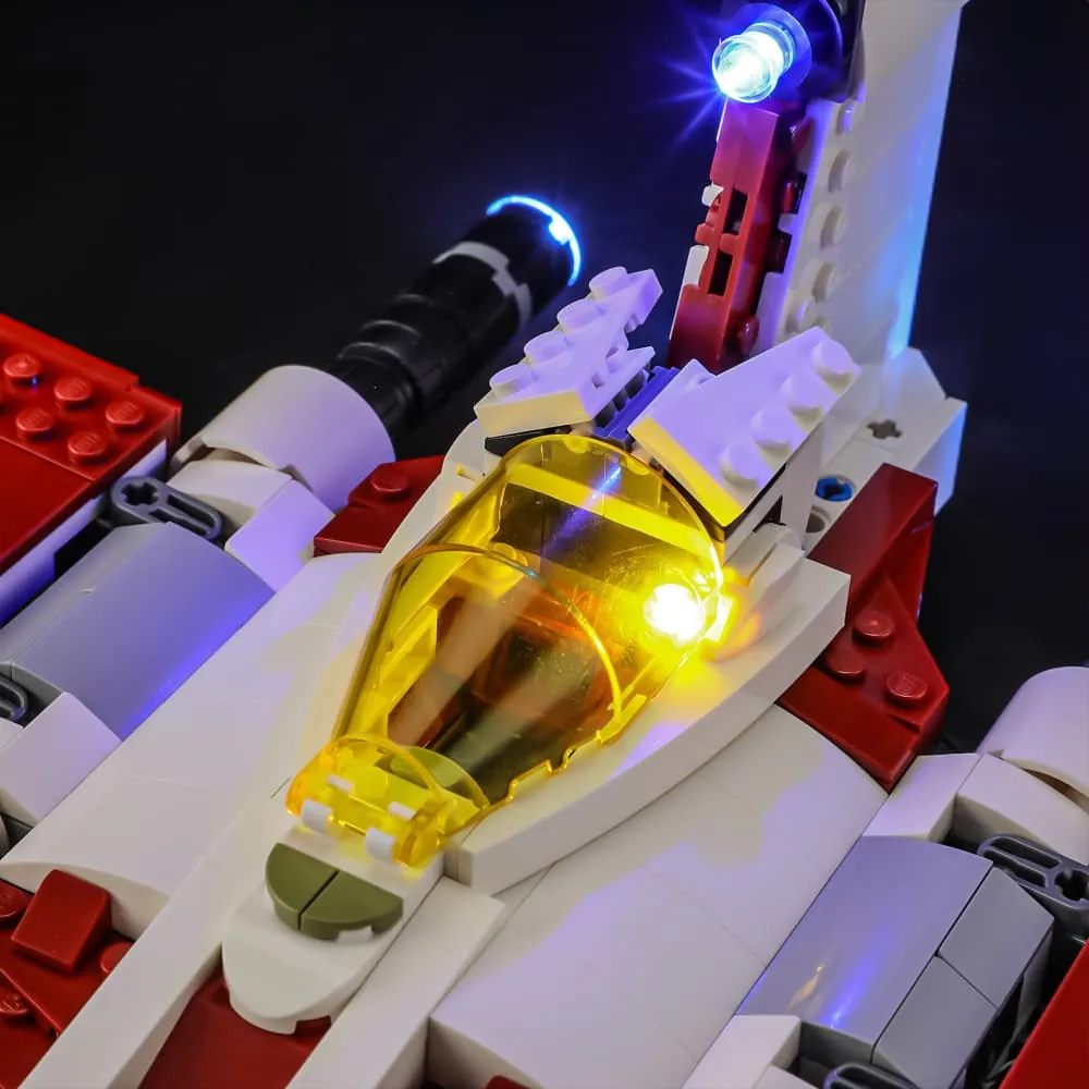 Lightailing LED kit installed on LEGO Star Wars V-19 Torrent Starfighter