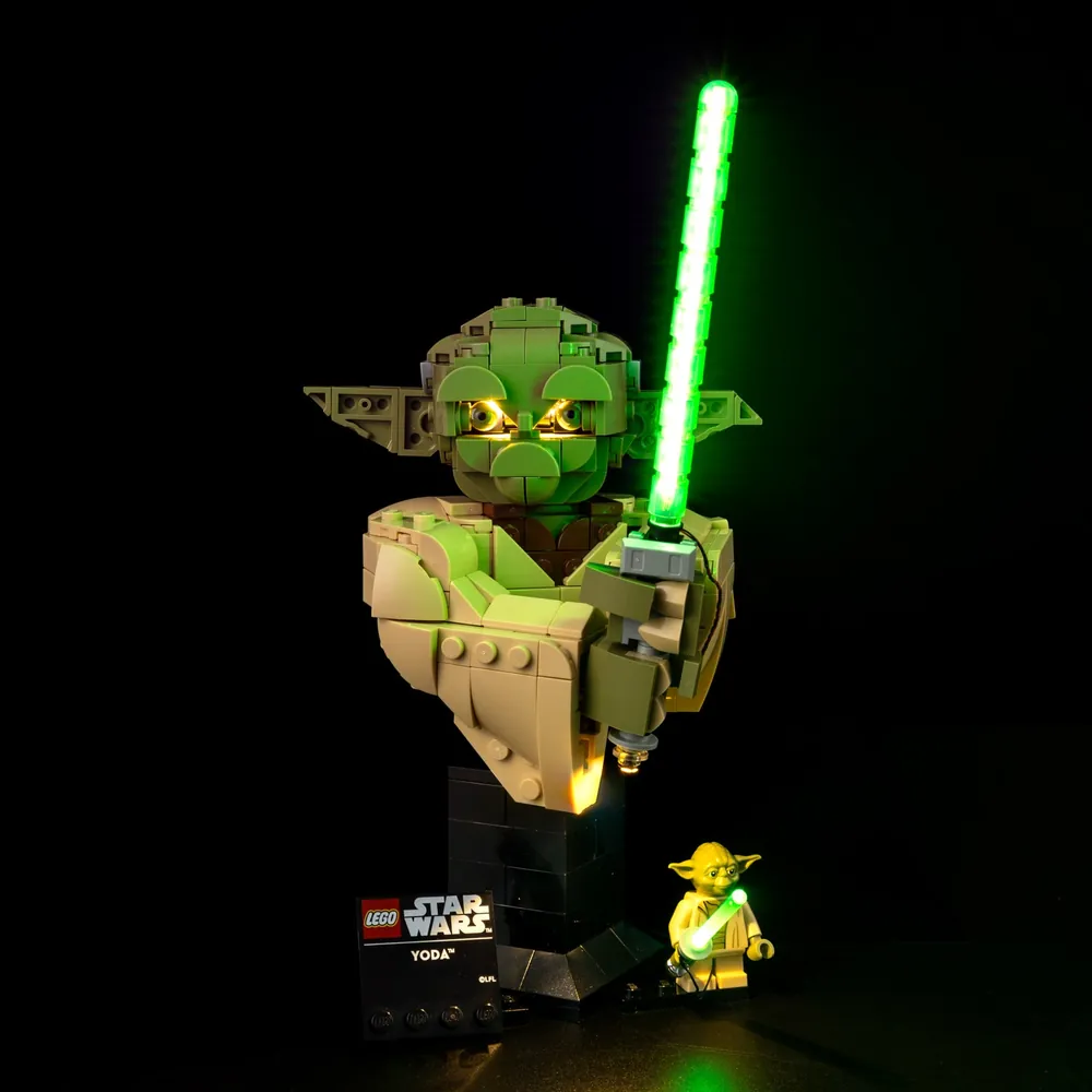 Game of Bricks light kit for LEGO Yoda Bust 75438 with expansion boards