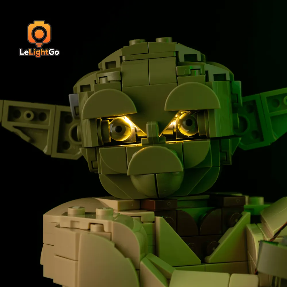 Micro LED components on Yoda Bust 75438
