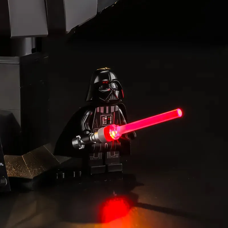 Lightailing LED kit illuminating Darth Vader Bust 75439