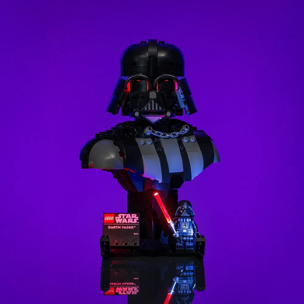 LightMyBricks premium LED kit for LEGO Darth Vader Bust 75439