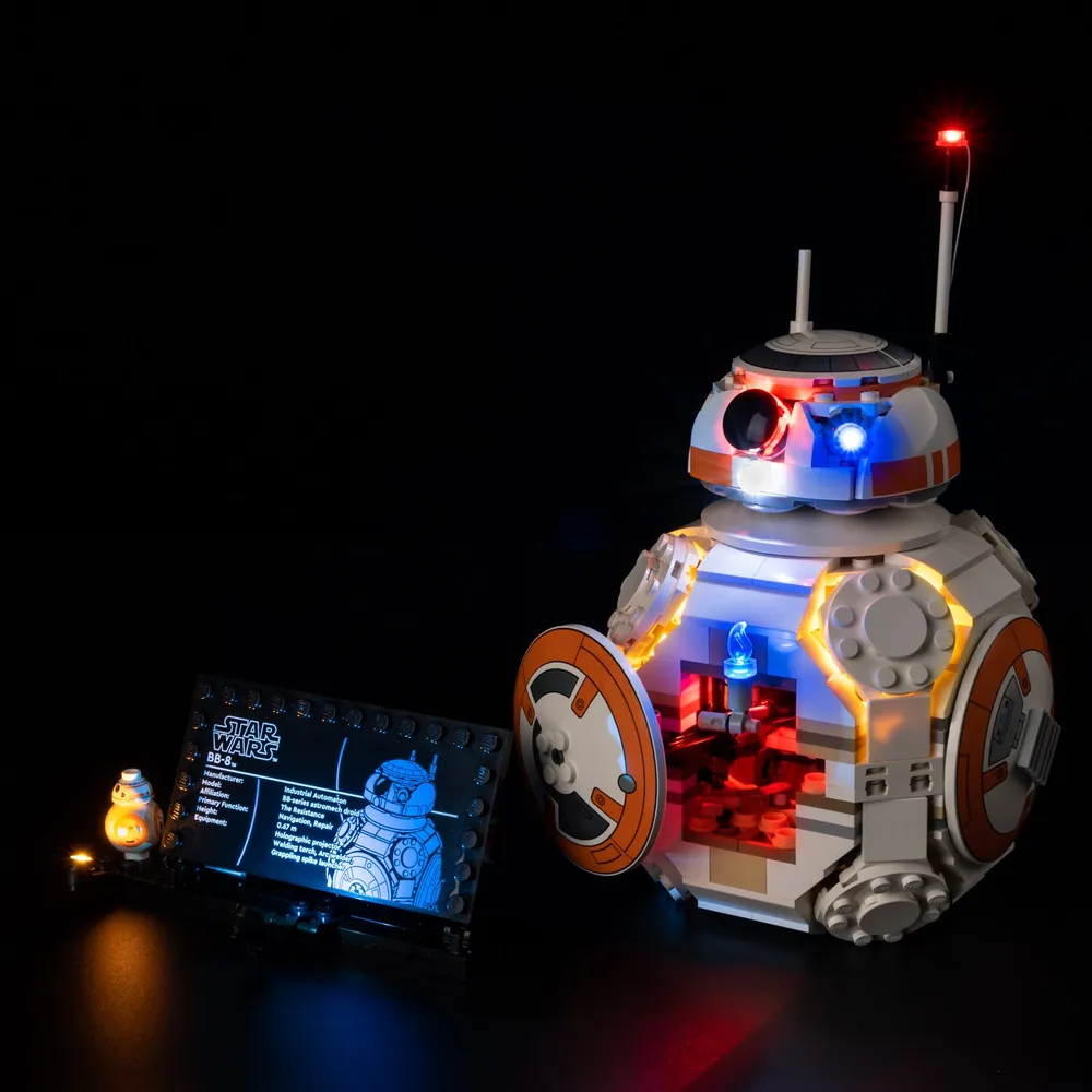 Game of Bricks LED kit for LEGO BB-8 75452 with expansion boards