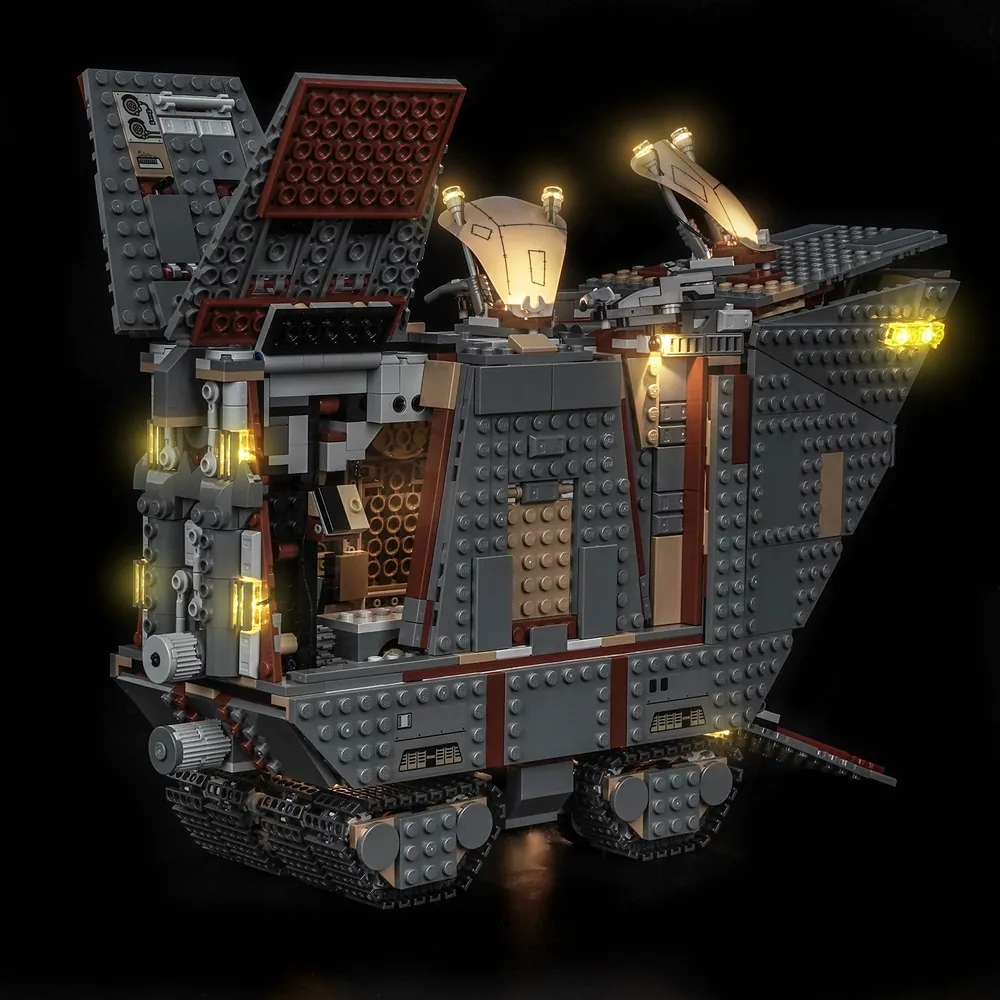 BrickBling LED kit for LEGO Offworld Sandcrawler and Mudhorn 75453 with modular micro-LEDs and remote control option
