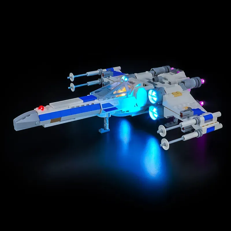 Lightailing LED kit illuminating the cockpit of the LEGO New Republic X-Wing Starfighter 75460