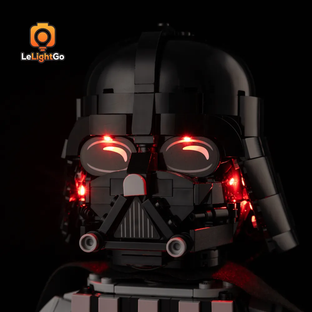 LeLightGo modular micro-LED wiring on LEGO 75461 showing clean routing