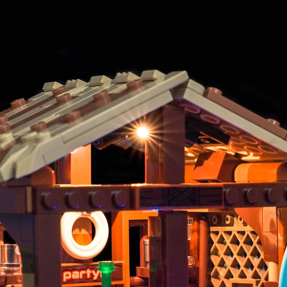 BrickBling modular micro-LEDs on Windmill Village Hut