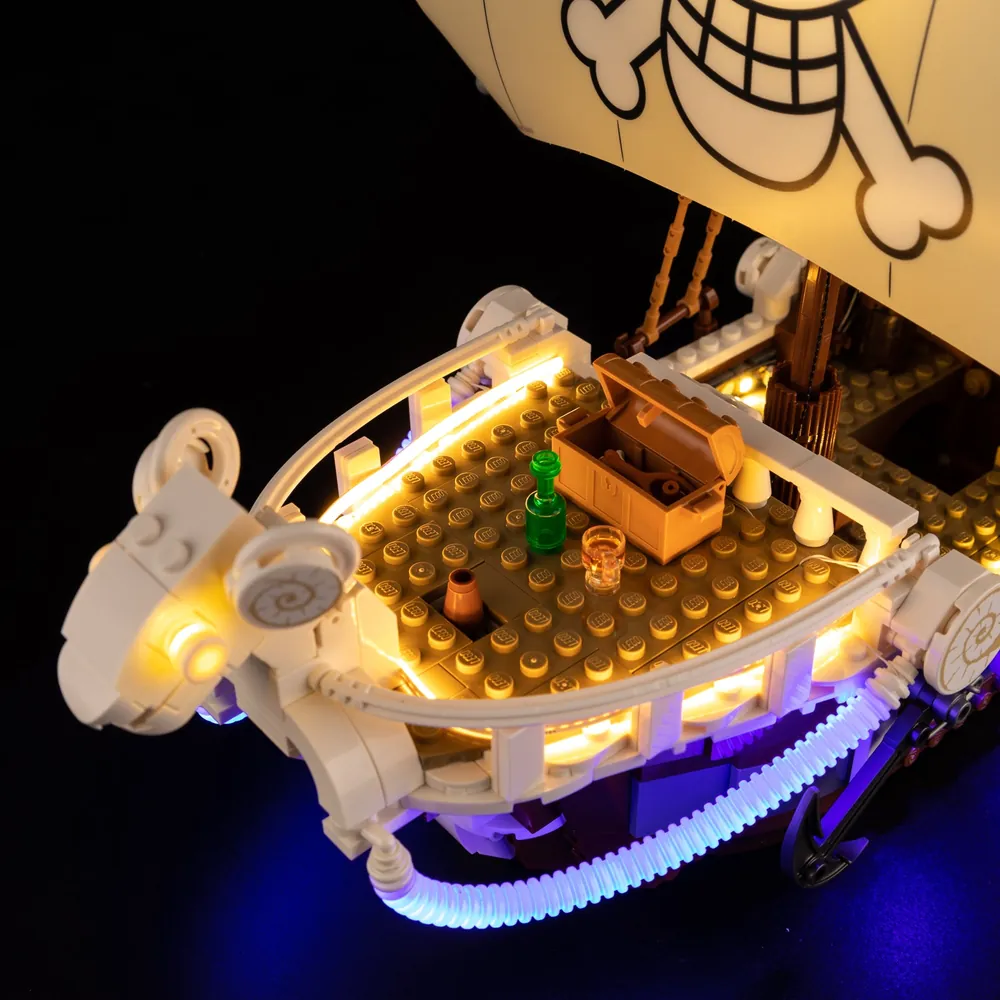 Remote controlled LED lighting for LEGO One Piece ship 75639 by Game of Bricks