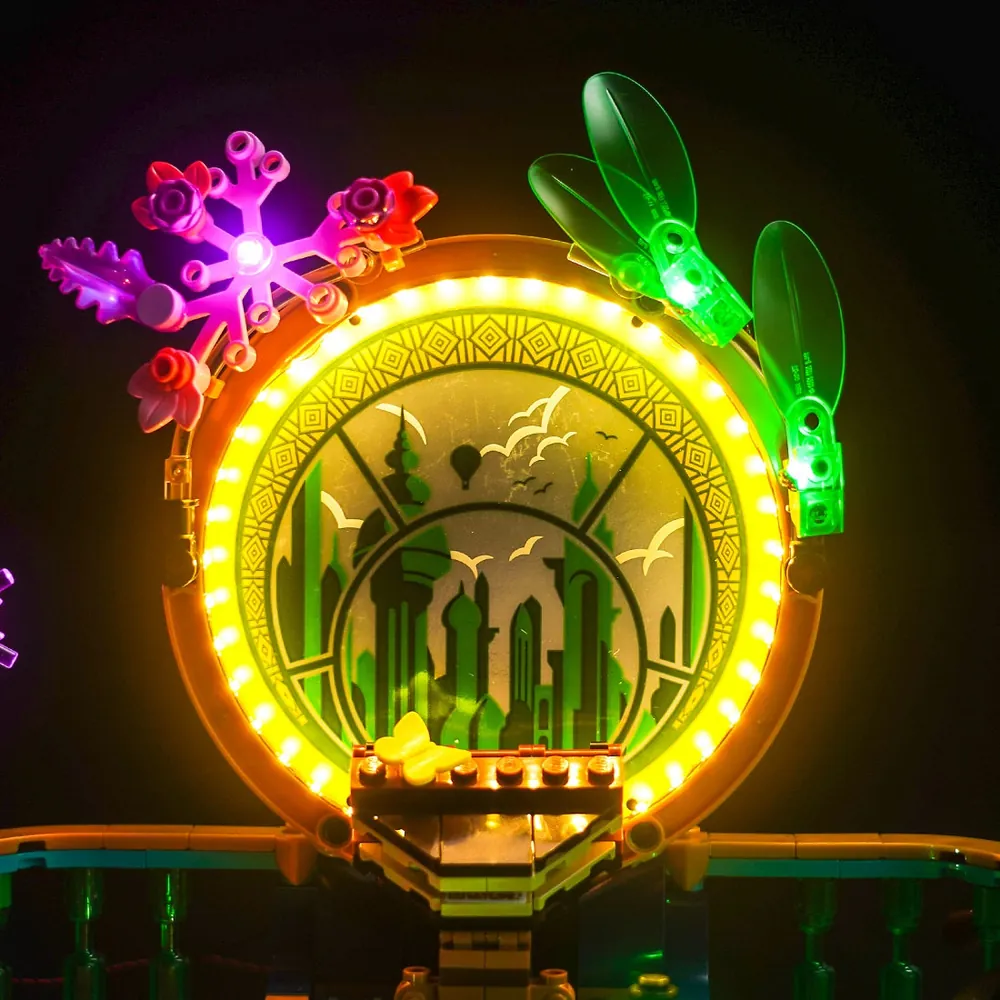 BrickBling modular micro-LEDs on Elphaba and Glinda display