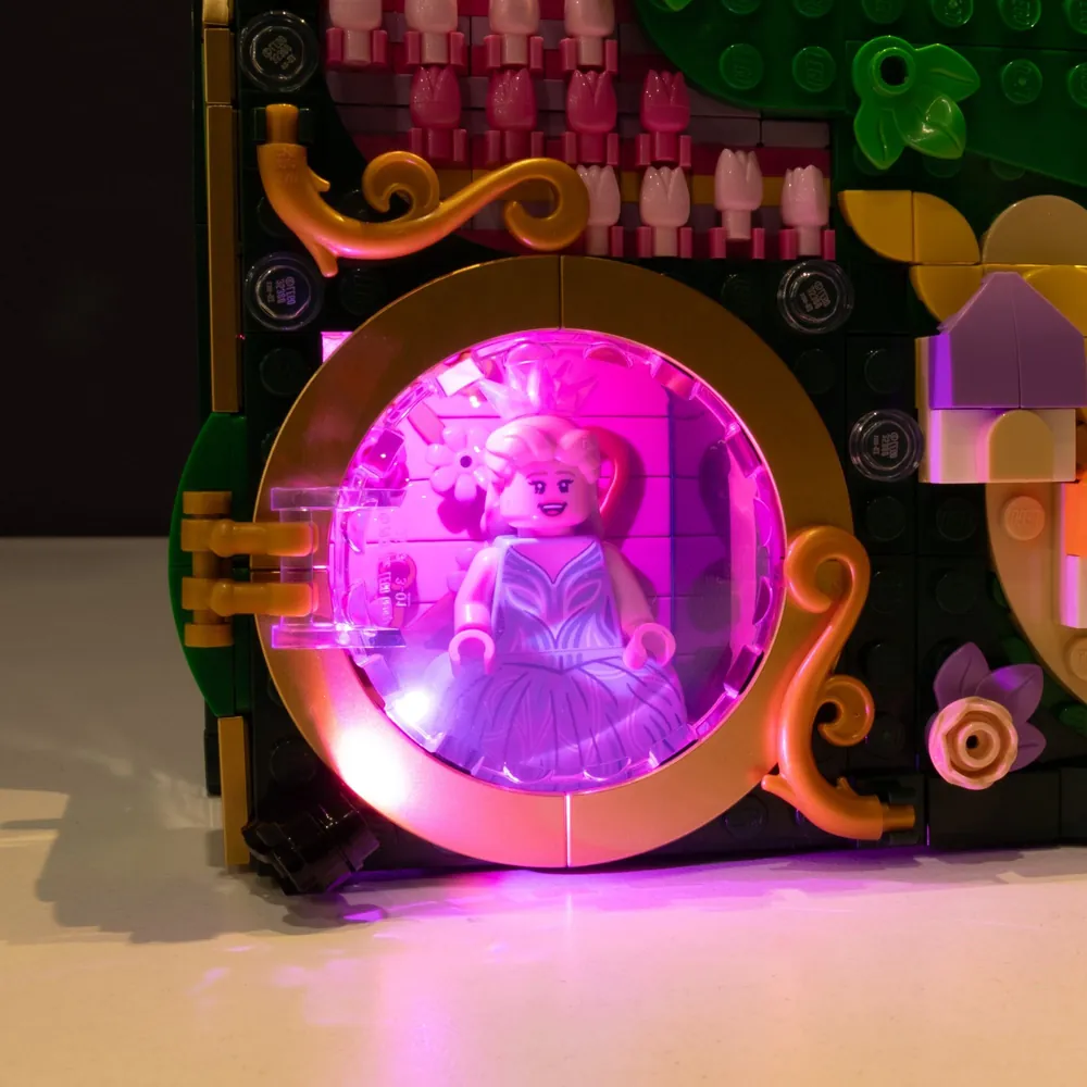 DIY LED bundle for LEGO Emerald City wall art setup