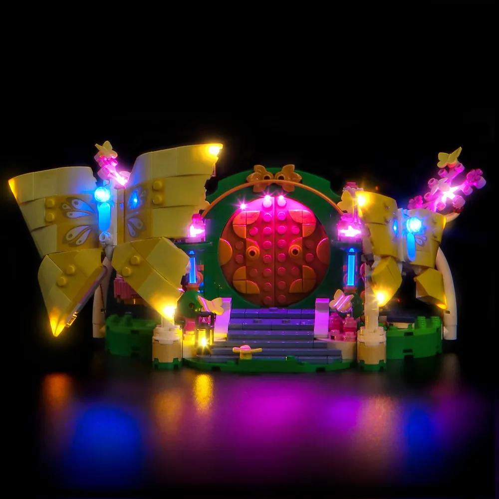 BrickBling LED kit for LEGO 75688 Glinda's Wedding Day illuminating the archway and minifigures