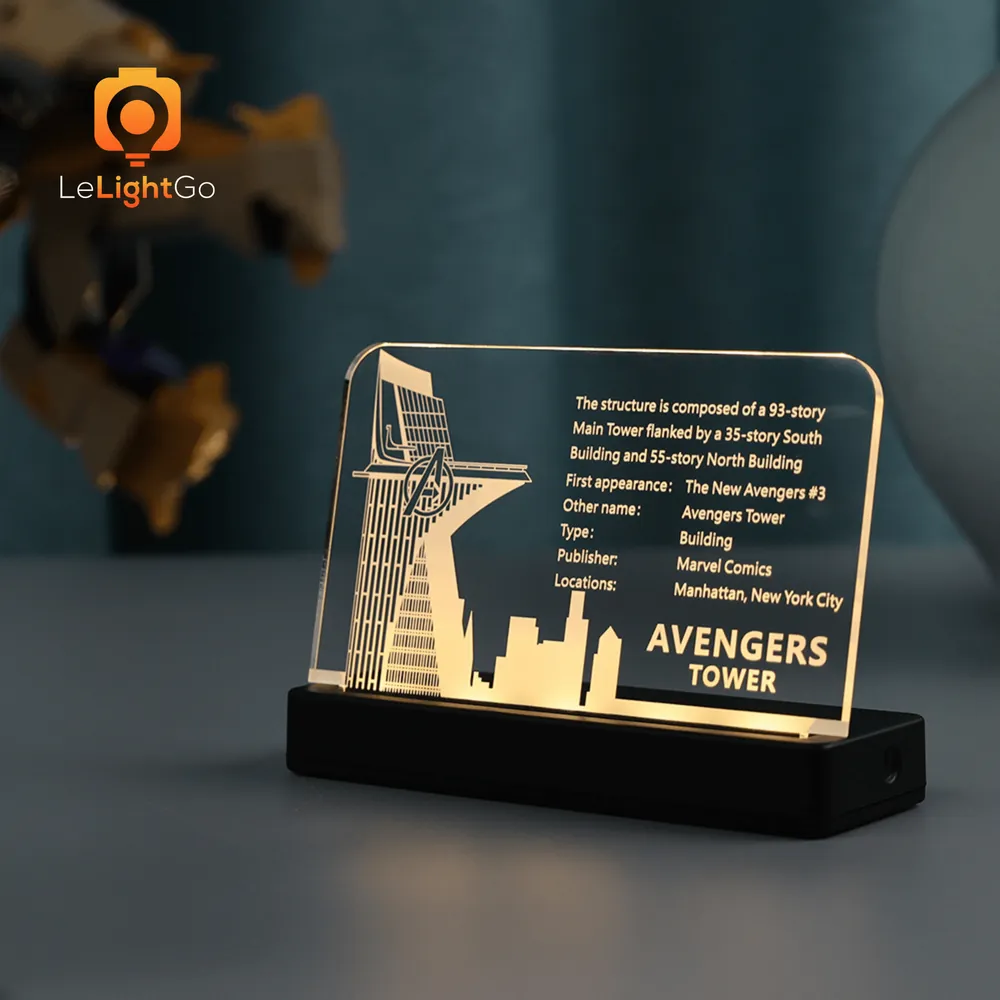 LeLightGo modular micro-LEDs installed on Avengers Tower nameplate