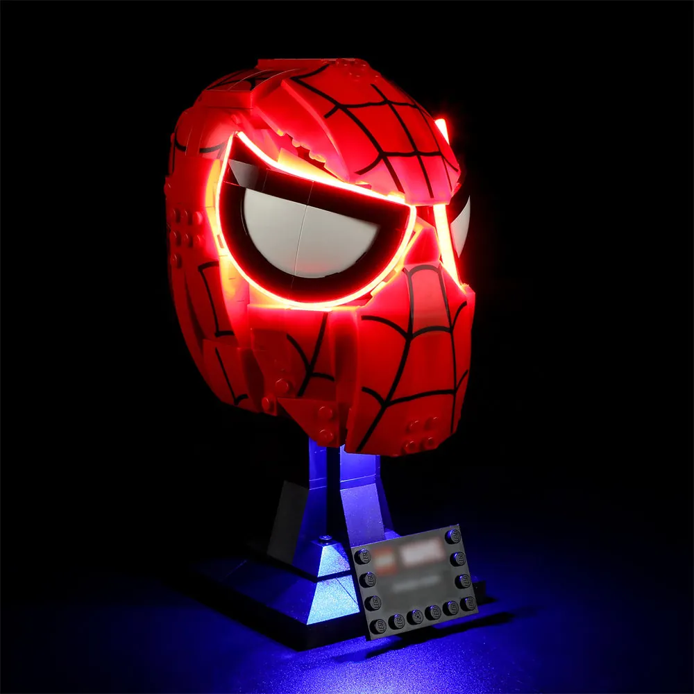 Lightailing LED kit for LEGO Spider-Man's Mask 76285 with integrated harness
