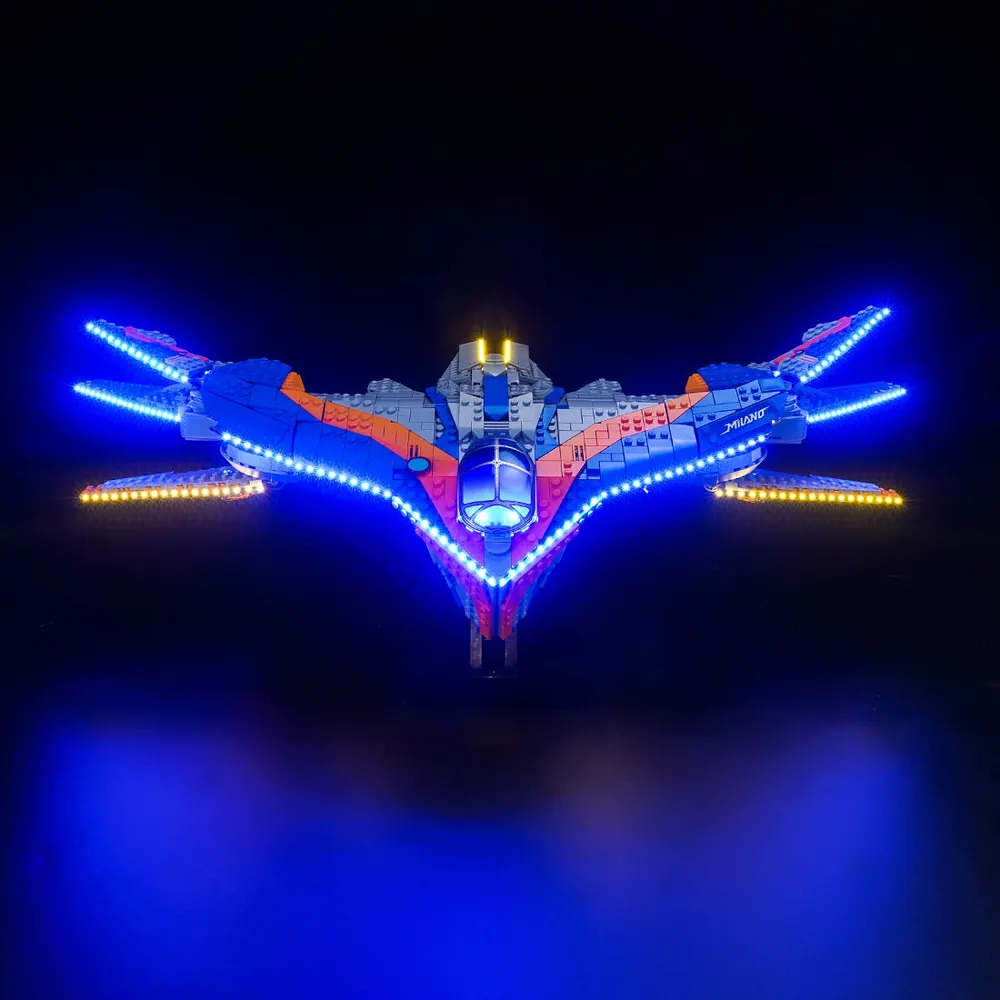 BrickBling LED kit for LEGO 76286 Milano illuminating engine pods with cool white light
