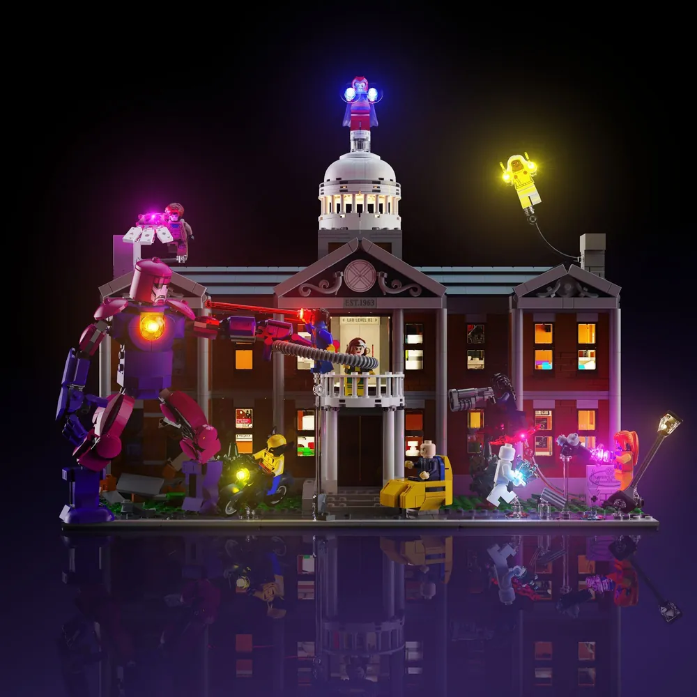 LightMyBricks premium LED kit for LEGO X-Mansion 76294 single edition