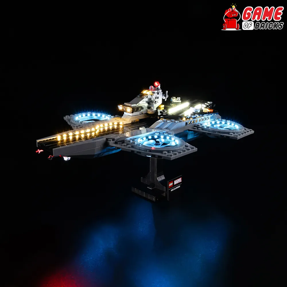 Game of Bricks expansion board wiring inside the LEGO Helicarrier 76295