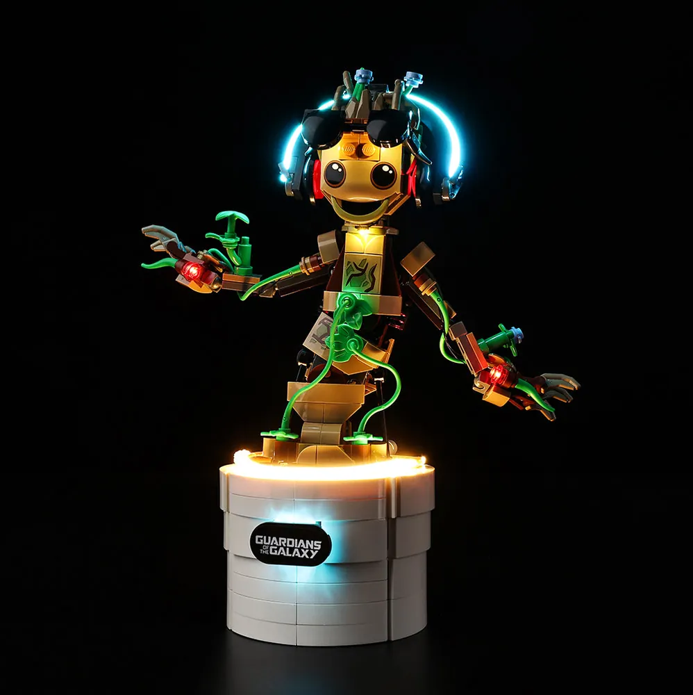 Game of Bricks LED kit for LEGO Dancing Groot with expansion boards