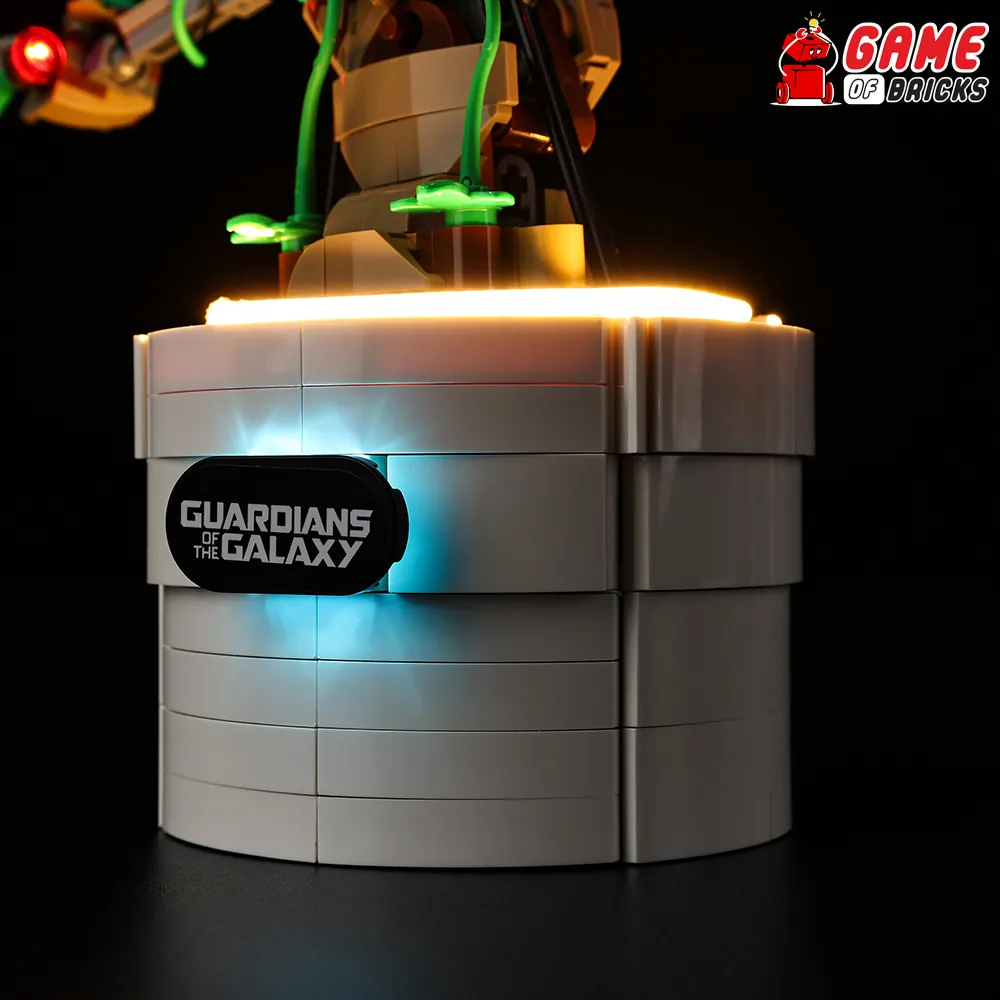 Game of Bricks premium LED kit for Dancing Groot display