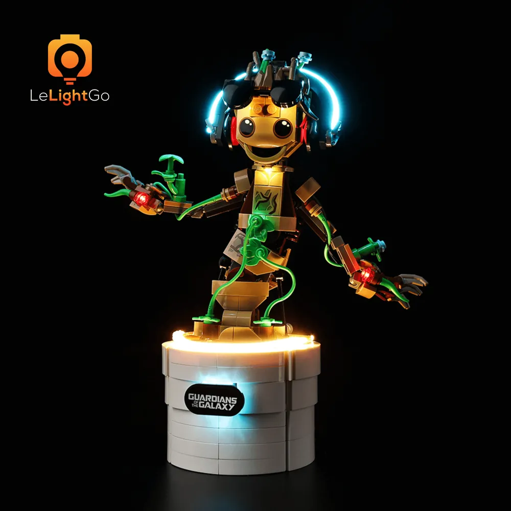 LeLightGo LED kit for LEGO Dancing Groot with micro-LEDs