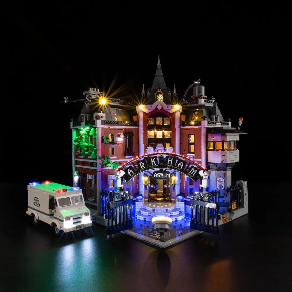 Game of Bricks LED kit for LEGO Arkham Asylum 76300 with modular expansion boards