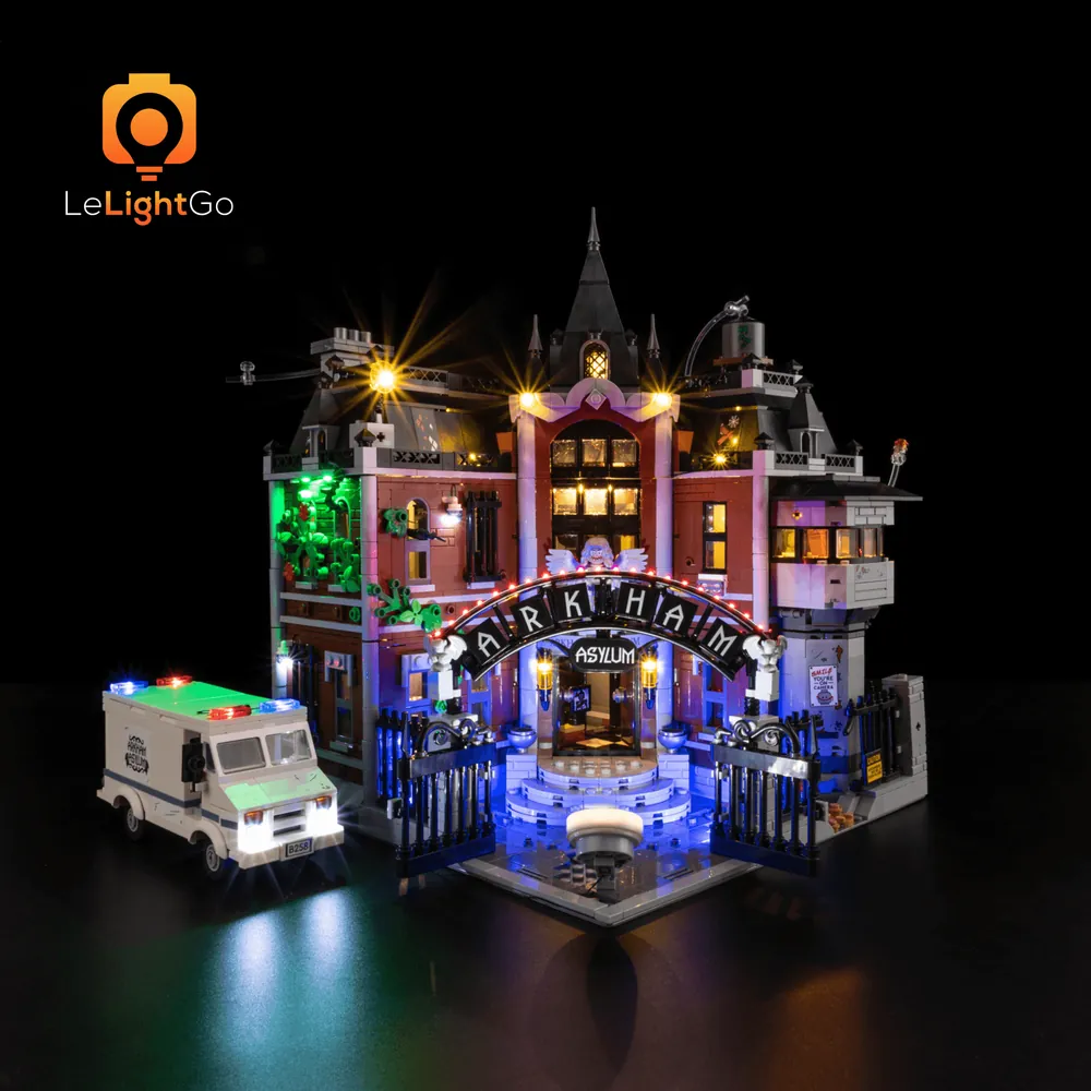 LeLightGo LED kit for LEGO Arkham Asylum 76300 with modular micro-LEDs