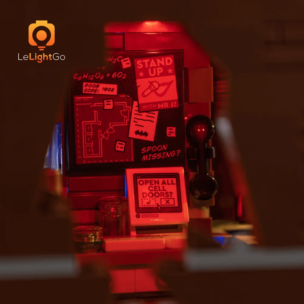 LeLightGo micro-LEDs installed on LEGO Arkham Asylum 76300