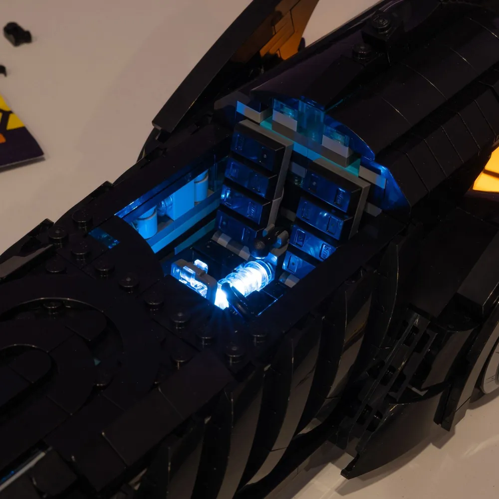 LightMyBricks pre-soldered harness installation on LEGO Batmobile set 76304