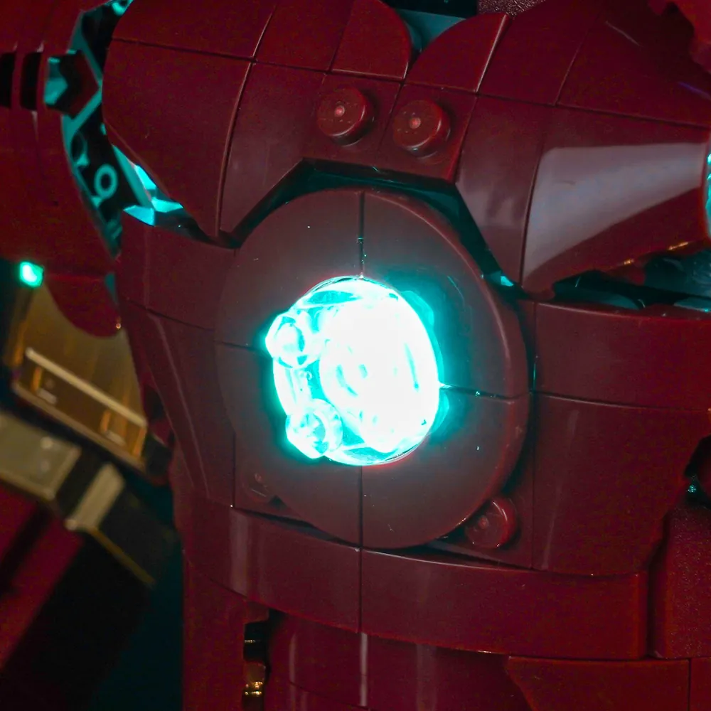 BrickBling modular micro-LEDs for Iron Man Mark 3