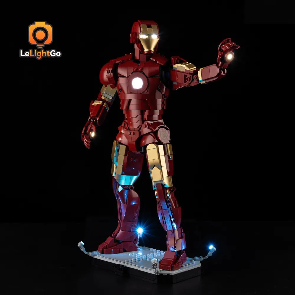 LeLightGo LED kit for LEGO Iron Man Mark 3 with touch control