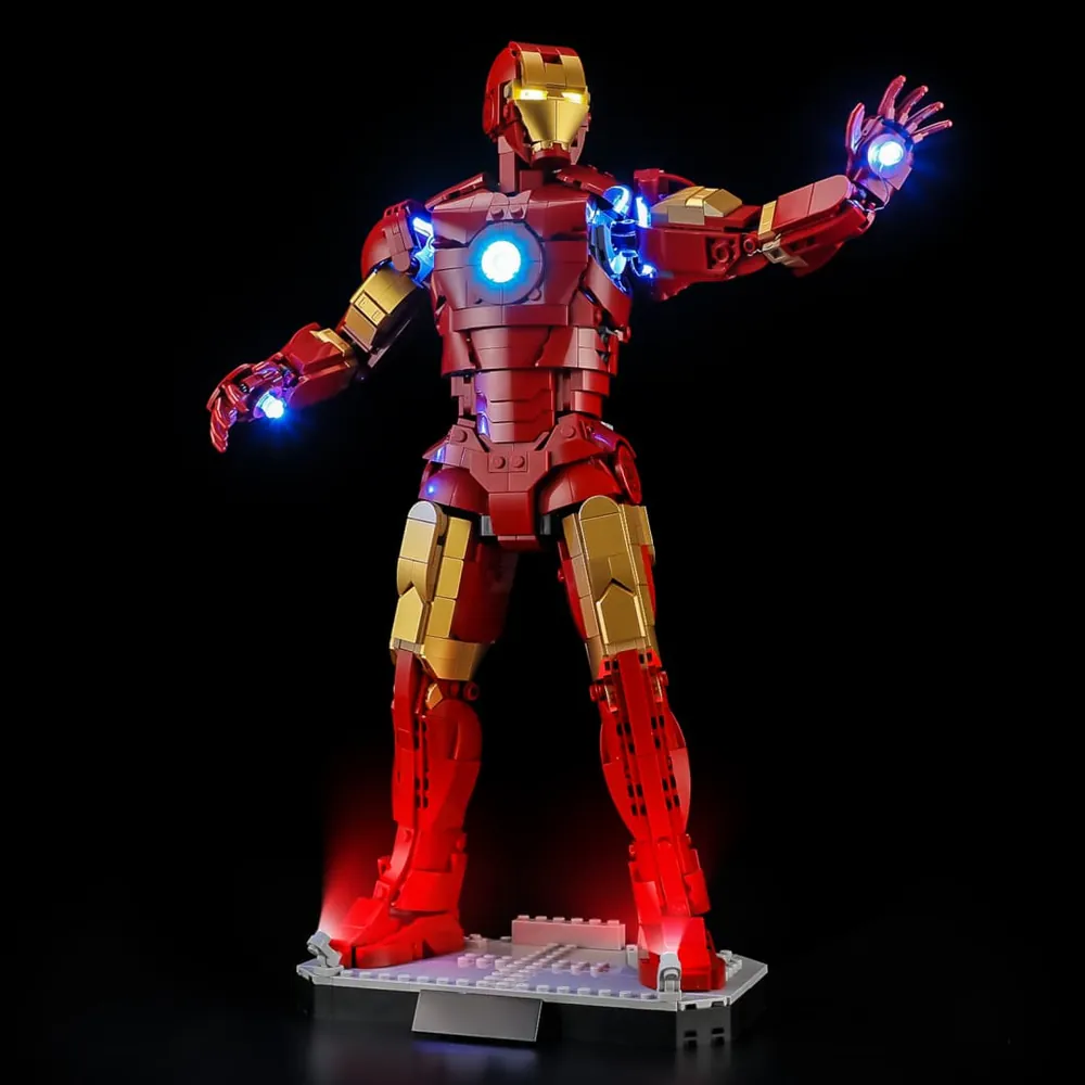 Lightailing LED kit for LEGO Iron Man Mark 3 with pre-soldered harness