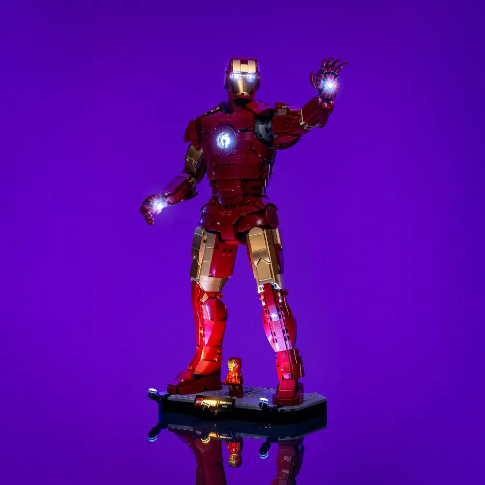 LightMyBricks LED kit for LEGO Iron Man Mark 3