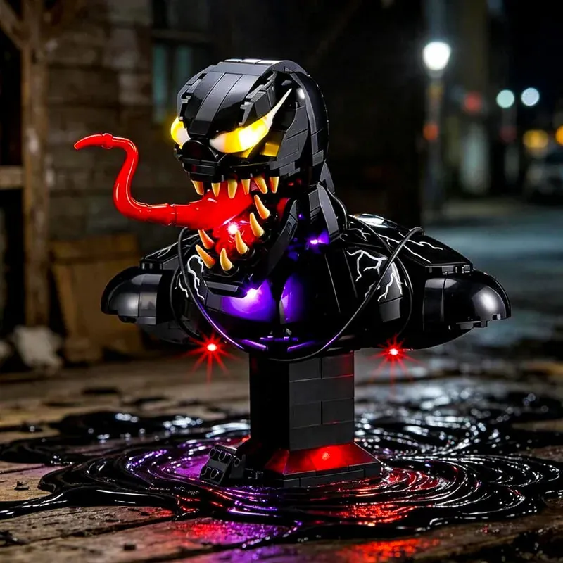 Lightailing LED kit for LEGO Venom Bust 76356 with pre-soldered harness