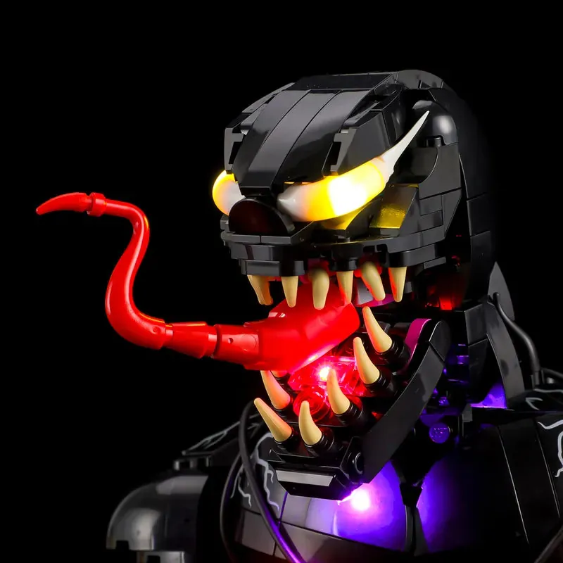 Lightailing light kit enhancing Venom's eyes and mouth